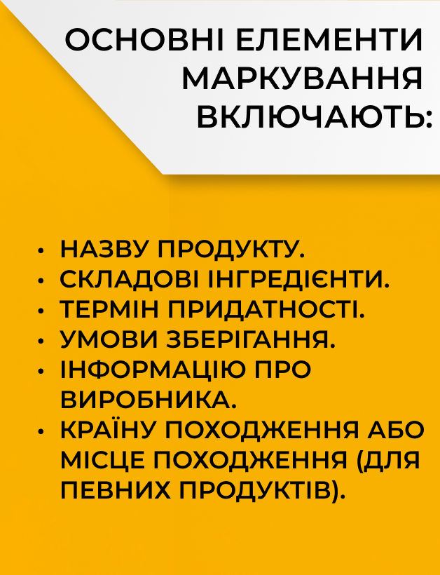 Основні елементи маркування